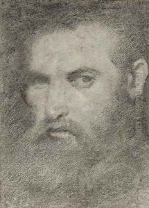 Head of a bearded man, in three-quarter profile to the left by Giovanni Girolamo Savoldo