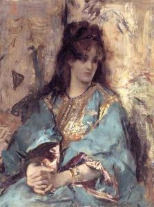 A Woman Seated in Oriental Dress by Alfred Stevens