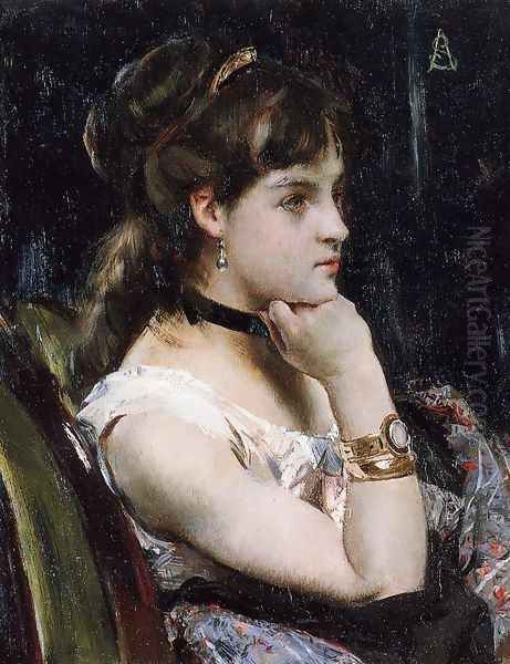 Woman Wearing a Bracelet - view 1