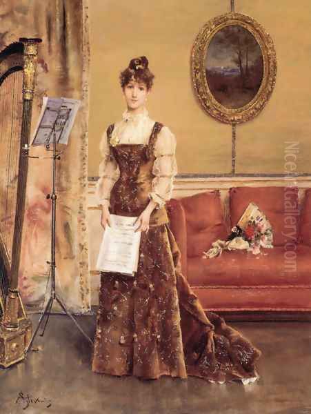 La Femme à la Harpe (Lady with a Harp) - view 1
