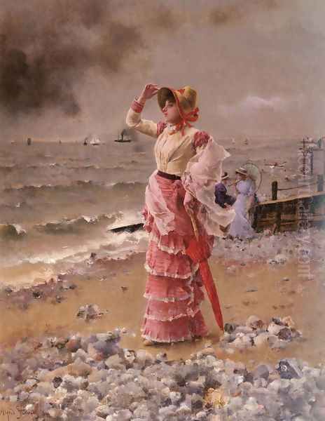 Femme Elegante Voyant Filer Un Vapeur - view 1