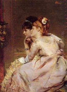 The Japanese Mask (or Intrigue) by Alfred Stevens
