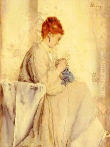 La Tricoteuse (The Knitter) by Alfred Stevens