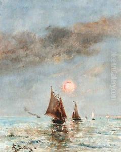 Boats at dusk