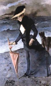 Le coup de vent by Alfred Stevens