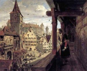 Albrecht Dürer on the Balcony of his House 1854 by William Bell Scott
