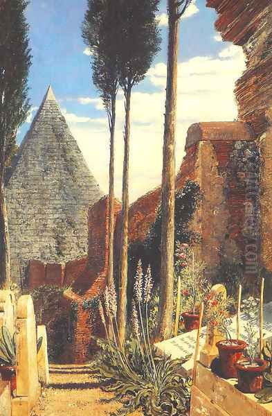 Shelley's Grave in the New Protestant Cemetery at Rome, 1873 - view 1