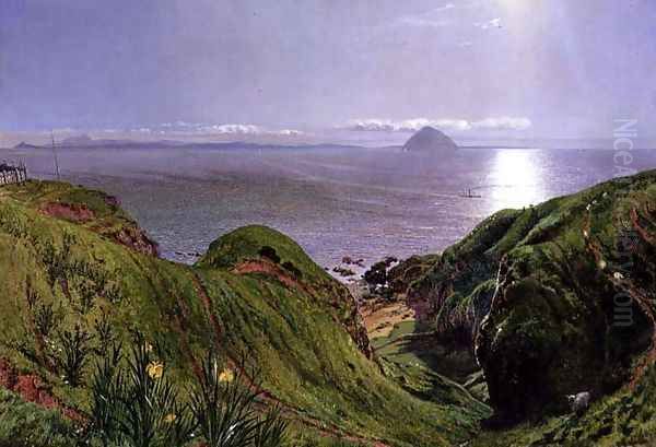 A View of Ailsa Craig and the Isle of Arran, 1860 by William Bell Scott