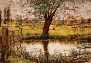 Water Meadow, 1865 by William Bell Scott