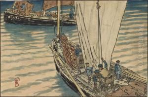 Pecheurs Bretons by Henry Parsons Riviere