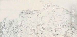 Study for The fatal sisters select the doomed at the battle by William Bell Scott