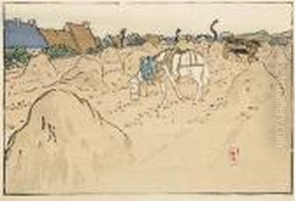 Cheval Et Le Village De La Chapelle-saint Briac - view 1