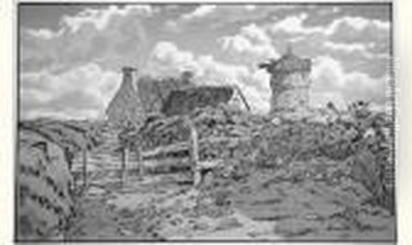 " Le Vieux Moulin A Loguivy " . 1910 - view 1