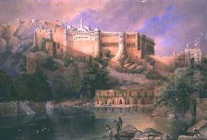 The Fort at Amber, Rajasthan, 1863 by William Simpson