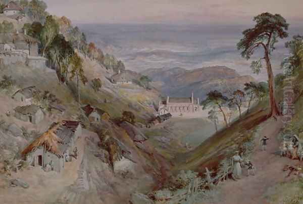 The Plains, Landour Church, Mussoorie, 1884 - view 1
