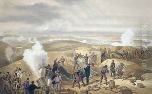 A Hot Day in the Batteries, plate from The Seat of War in the East, pub. by Paul and Dominic Colnaghi and Co., 1856 - view 1