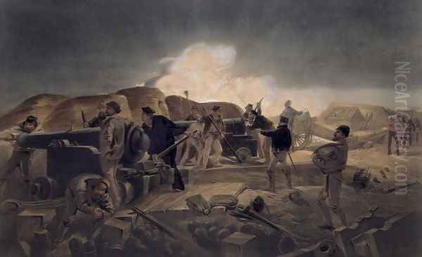 A Hot Night in the Batteries, plate from The Seat of War in the East, pub. by Paul and Dominic Colnaghi and Co., 1856 - view 1