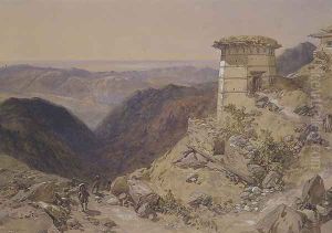 The Pir Panjal Pass into Kashmir, 11,400 feet above the sea, 1863 by William Simpson