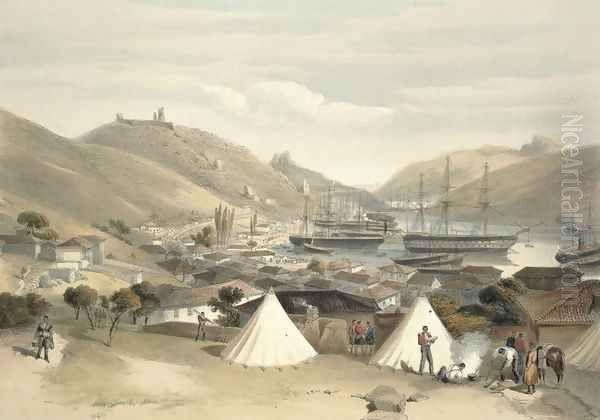 Balaklava, Looking Towards the Sea, plate from The Seat of War in the East, 1856 - view 1