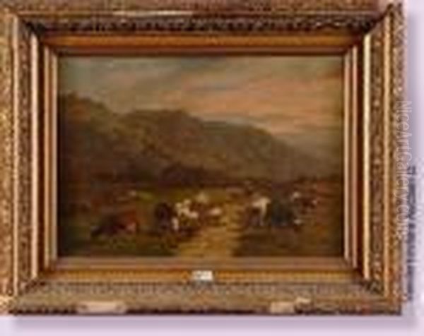 Fermiere Et Son Troupeau De Vaches Et De Moutons - view 1