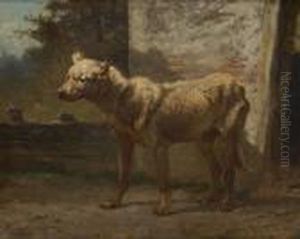 Le Chien Devant La Bergerie by Louis Marie Dominique Romain Robbe
