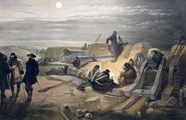 A Quiet Night in the Batteries, plate from The Seat of War in the East, published by Colnaghi and Co., 1856 - view 1