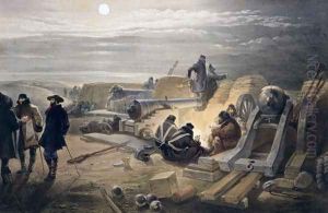 A Quiet Night in the Batteries, plate from The Seat of War in the East, published by Colnaghi and Co., 1856