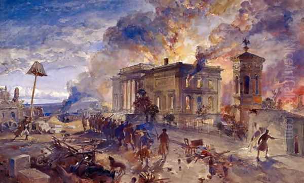 Burning Temple of the Winds, 1856 - view 1