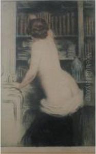 Nude In A Library by Manuel Robbe
