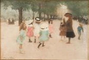 Aux Tuileries And An Evening Fete by Manuel Robbe