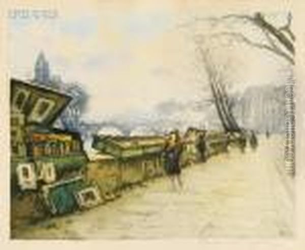 Booksellers Along The Seine. - view 1