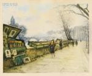 Booksellers Along The Seine. by Manuel Robbe