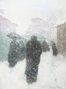 Untitled (winter Scene) by Manuel Robbe