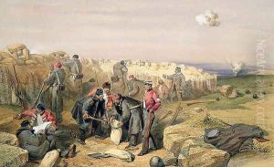 Russian Rifle Pit now British, plate from The Seat of War in the East, published by Colnaghi and Co., 1856