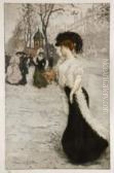 Femmes Sur Les Boulevards, Vers 1906. - view 1