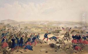 Battle of the Tchernaya, August 16th 1855, plate from The Seat of War in the East, pub. by Paul and Dominic Colnaghi and Co., 1856