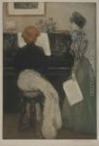 Femmes Au Piano by Manuel Robbe