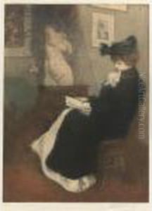 La Liseuse Au Moulage; And La Lecture Meditee by Manuel Robbe