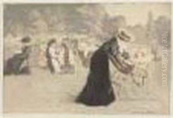 [femmes Et Enfants Au Jardin Public]. Vers 1906. - view 1