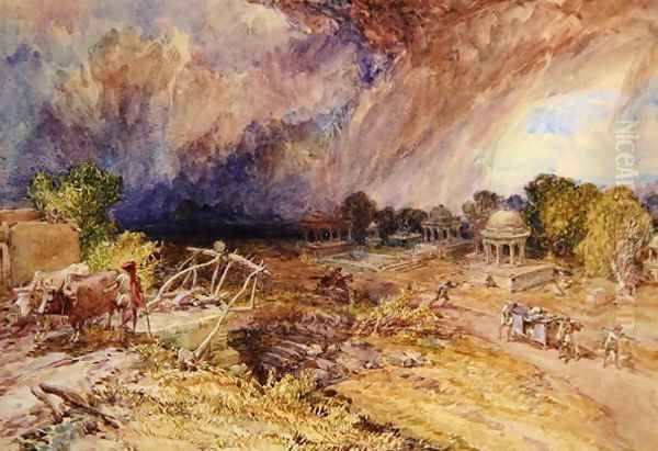Dust Storm Coming on, near Jaipur Rajputana, 1863 - view 1