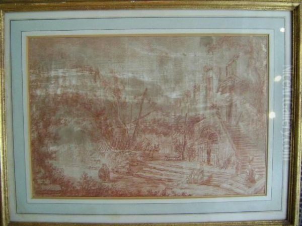 Italianate Garden With Figures - view 1