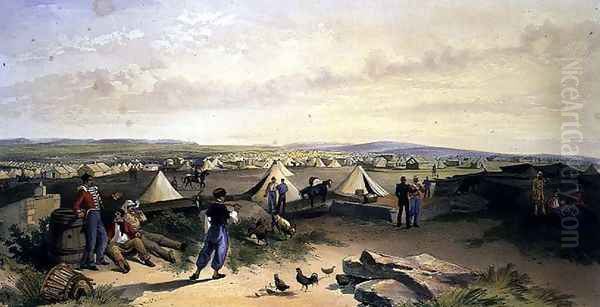 Camp of the Fourth Division, plate from The Seat of War in the East, pub. by Paul and Dominic Colnaghi and Co., 1856 - view 1