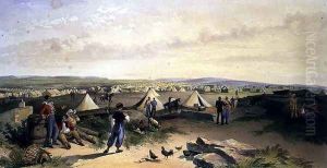 Camp of the Fourth Division, plate from The Seat of War in the East, pub. by Paul and Dominic Colnaghi and Co., 1856 by William Simpson