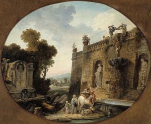L'abreuvoir by Hubert Robert