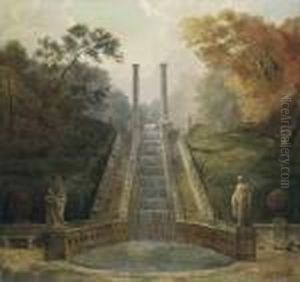 The Cascade In The Gardens Of 
The Teatro Dell' Acqua Behind Thevilla Aldobrandini, Frascati With