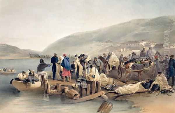 The Embarkation of the Sick at Balaklava, plate from The Seat of War in the East, published by Colnaghi and Co., 1856 - view 1