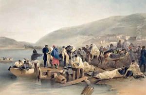 The Embarkation of the Sick at Balaklava, plate from The Seat of War in the East, published by Colnaghi and Co., 1856 by William Simpson
