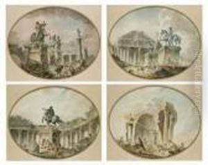 Four Capricci Of Roman Ruins