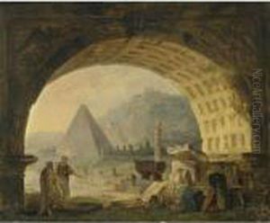 View Of Antiquities Under An Arch
