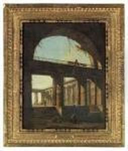 A Capriccio Of Roman Baths With Women And Children